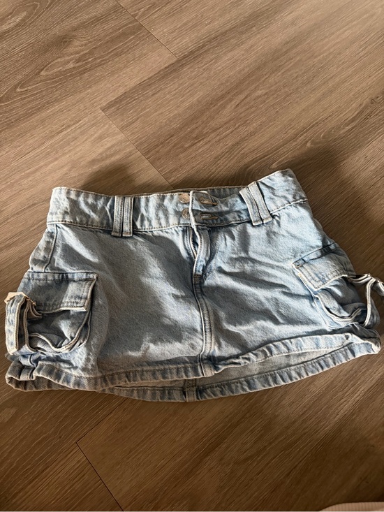 Cotton On Dresses & Skirts - Cotton On Light Blue Denim Cargo Mini Skort